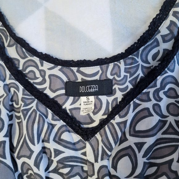 DOLCEZZA Feminine Floral Dress, Boho Cotton Designer Sundress, Size S - Picture 3 of 8